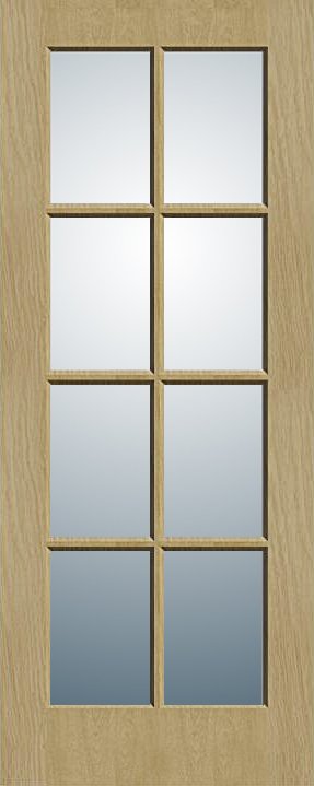 eight lite glass interior door