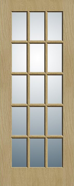 fifteen lite glass interior door