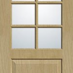 one raised panel eight lite glass interior door