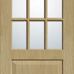 one raised panel nine lite glass interior door