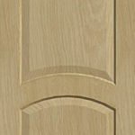 Two raised panels double arched top interior door