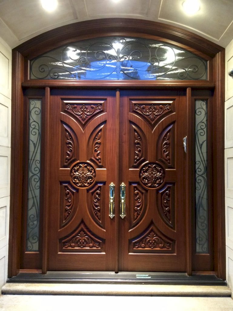 Custom_wood_carving_for_door_B - Amberwood Doors Inc.