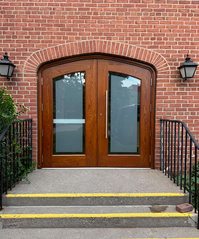 Finely crafted solid wood millwork detail for a church interior